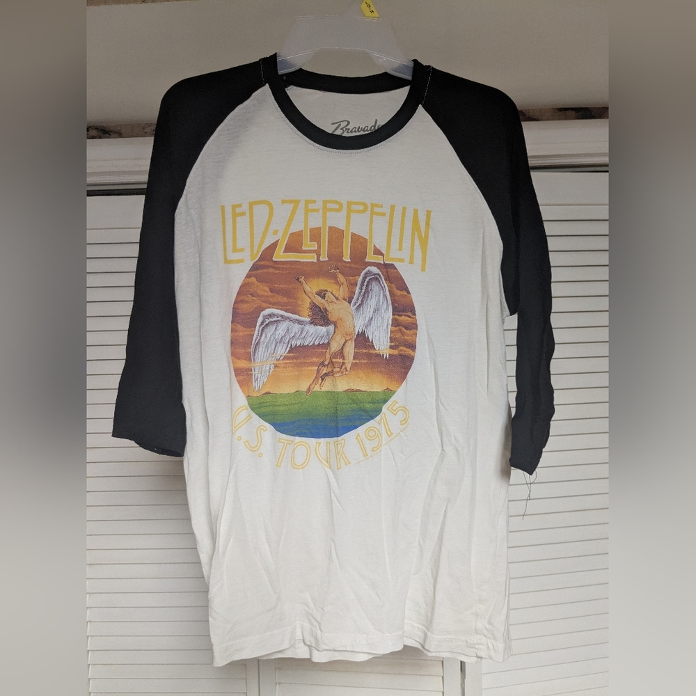 Vintage Led Zeppelin 1975 Tour Raglan Tee